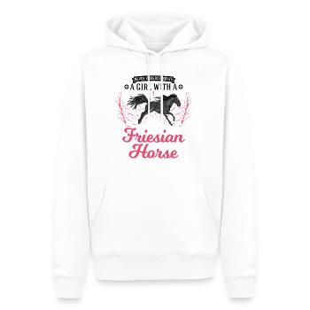 Friesen Pferd Mädchen Friesenpferd - Männer Premium Bio Hoodie - Weiß - Vorne - Nico (187cm)