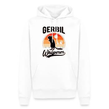 Gerbil Whisperer Racing Rat Gerbil - Men’s Premium Organic Hoodie - white - Front - Nico (187cm)