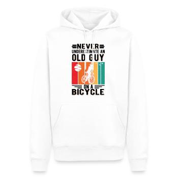 Fahrrad Alter Mann Fahrradtour Radfahrer - Männer Premium Bio Hoodie - Weiß - Vorne - Nico (187cm)