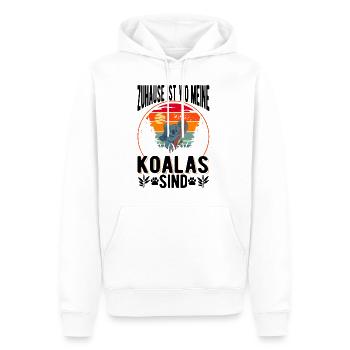 Zuhause ist wo meine Koalas sind - Männer Premium Bio Hoodie - Weiß - Vorne - Nico (187cm)