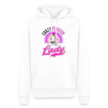 Crazy Penguin lady Pinguin - Männer Premium Bio Hoodie - Weiß - Vorne - Nico (187cm)