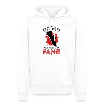 Mir reicht's Ich muss nach Fanø Fanö - Männer Premium Bio Hoodie - Weiß - Vorne - Nico (187cm)