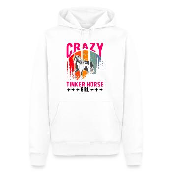 Crazy Tinker Horse Girl Bricolage irlandais - Sweat à capuche Premium bio Homme - blanc - Devant - Nico (187cm)