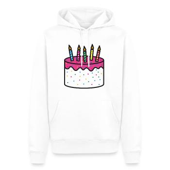 Geburtstagskuchen Geschenkidee Geburtstag - Männer Premium Bio Hoodie - Weiß - Vorne - Nico (187cm)