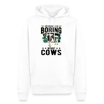 Life would be so boring without Cows Kuh - Männer Premium Bio Hoodie - Weiß - Vorne - Nico (187cm)