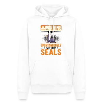 May spontaneously talk about Seal Robbe - Men’s Premium Organic Hoodie - white - Front - Nico (187cm)