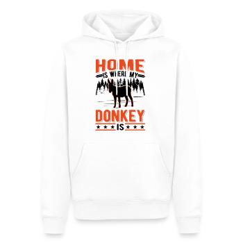 Home is where my Donkey is Maustier Esel - Männer Premium Bio Hoodie - Weiß - Vorne - Nico (187cm)