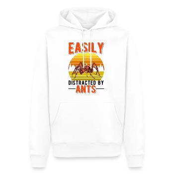 Easily distracted by Ants Anthill Ants - Men’s Premium Organic Hoodie - white - Front - Nico (187cm)
