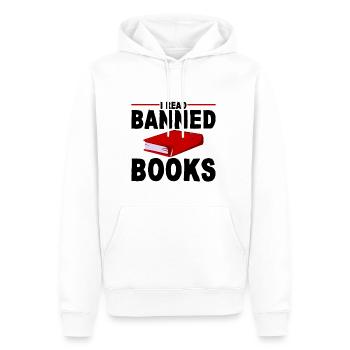 I Read Banned Books 16 - Männer Premium Bio Hoodie - Weiß - Vorne - Nico (187cm)