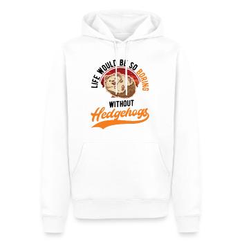 La vie serait si ennuyeuse sans Hedgehogs Hedgehog - Sweat à capuche Premium bio Homme - blanc - Devant - Nico (187cm)