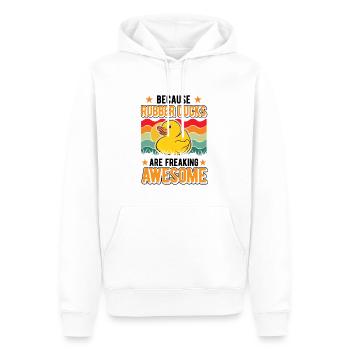 Parce que les canards en caoutchouc sont impressionnants - Sweat à capuche Premium bio Homme - blanc - Devant - Nico (187cm)