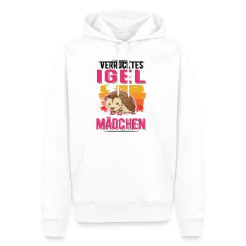 Verrücktes Igel Mädchen Stacheligel - Männer Premium Bio Hoodie - Weiß - Vorne - Nico (187cm)