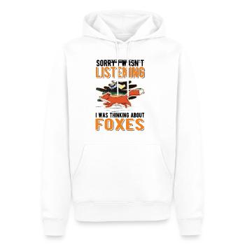 Fuchs Gift - Men’s Premium Organic Hoodie - white - Front - Nico (187cm)