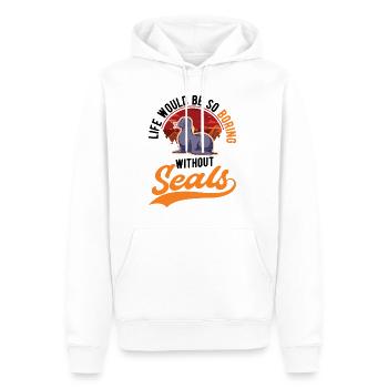 La vie serait si ennuyeuse sans Seal Sea Lion Seal - Sweat à capuche Premium bio Homme - blanc - Devant - Nico (187cm)