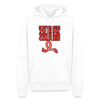 It Takes Balls To Beat Testicular Cancer - Männer Premium Bio Hoodie - Weiß - Vorne - Nico (187cm)