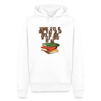 Reading Gives Us Some Place To Go - Men’s Premium Organic Hoodie - white - Front - Nico (187cm)