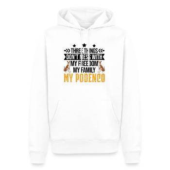 Podenco Freiheit Familie Spanischer Windhund - Männer Premium Bio Hoodie - Weiß - Vorne - Nico (187cm)
