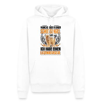 Leonberger Schutzengel - Männer Premium Bio Hoodie - Weiß - Vorne - Nico (187cm)