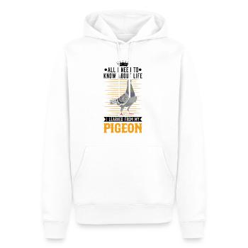 Taube Taubenzüchter Stadttaube - Männer Premium Bio Hoodie - Weiß - Vorne - Nico (187cm)