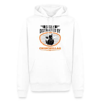 Easily distracted by Chinchillas - Men’s Premium Organic Hoodie - white - Front - Nico (187cm)