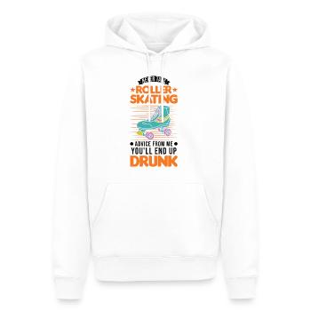 Rollschuhe Alkohol Rollkunstlauf Roller Skates - Männer Premium Bio Hoodie - Weiß - Vorne - Nico (187cm)