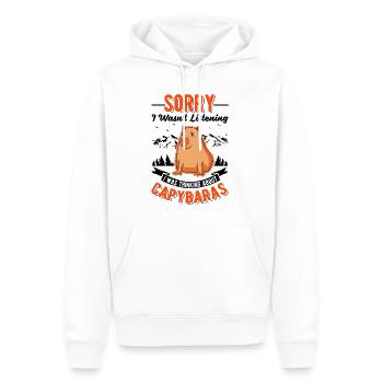 Capybara Cadeau Capybara Capibara - Sweat à capuche Premium bio Homme - blanc - Devant - Nico (187cm)