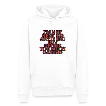 Ne rien nier mais définir trop de jeux 4 - Sweat à capuche Premium bio Homme - blanc - Devant - Nico (187cm)