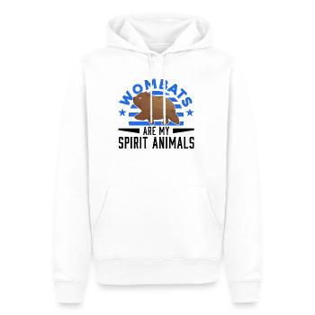 Les wombats sont mes animaux spirituels - Sweat à capuche Premium bio Homme - blanc - Devant - Nico (187cm)