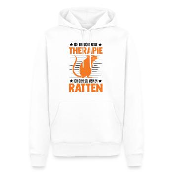 Ratten Therapie Rattenbesitzer Geschenk - Männer Premium Bio Hoodie - Weiß - Vorne - Nico (187cm)