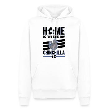Home is where my Chinchilla is - Männer Premium Bio Hoodie - Weiß - Vorne - Nico (187cm)