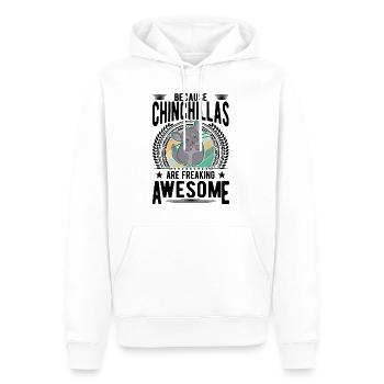Because Chinchillas are freaking awesome - Männer Premium Bio Hoodie - Weiß - Vorne - Nico (187cm)