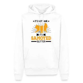 It's not Hair It's Samoyed Glitter Samojede - Men’s Premium Organic Hoodie - white - Front - Nico (187cm)