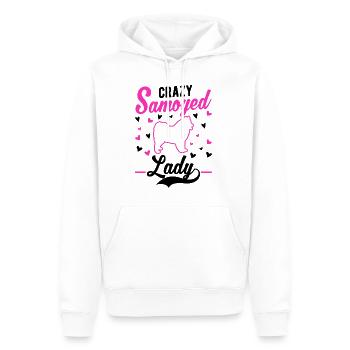 Crazy Samoyed lady Samojede - Männer Premium Bio Hoodie - Weiß - Vorne - Nico (187cm)