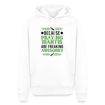 Mante religieuse mante mante mante mante - Sweat à capuche Premium bio Homme - blanc - Devant - Nico (187cm)