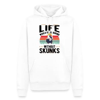 Life would be so boring without Skunks Stinktier - Männer Premium Bio Hoodie - Weiß - Vorne - Nico (187cm)