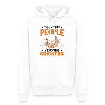 Poulet Disant Poulet Fermier Poulet Poulet - Sweat à capuche Premium bio Homme - blanc - Devant - Nico (187cm)