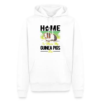 Cochon d’Inde maison Cochon d’Inde - Sweat à capuche Premium bio Homme - blanc - Devant - Nico (187cm)