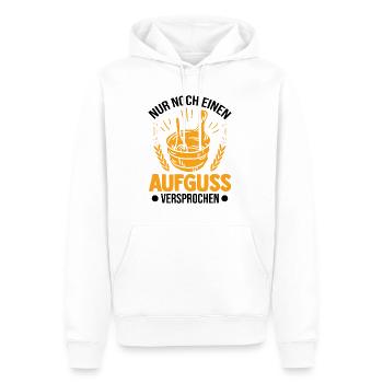 Nur noch einen Aufguss Versprochen Sauna - Männer Premium Bio Hoodie - Weiß - Vorne - Nico (187cm)