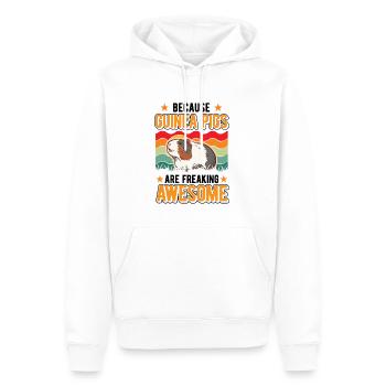 Cochon d’Inde Cadeau Cochon d’Inde - Sweat à capuche Premium bio Homme - blanc - Devant - Nico (187cm)
