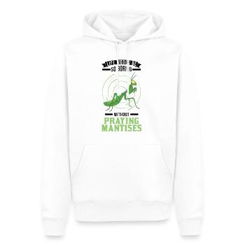 Gottesanbeterin Praying Mantis Fangschrecke - Männer Premium Bio Hoodie - Weiß - Vorne - Nico (187cm)