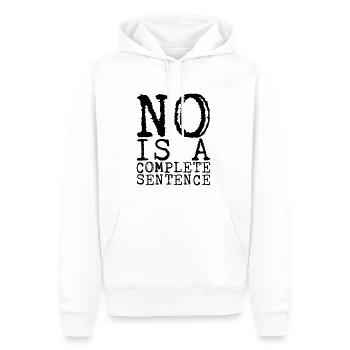 No Is A Complete Sentence 14 - Männer Premium Bio Hoodie - Weiß - Vorne - Nico (187cm)