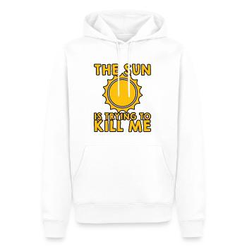The Sun Is Trying To Kill Me 5 - Männer Premium Bio Hoodie - Weiß - Vorne - Nico (187cm)