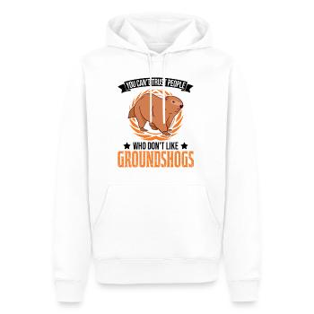 Murmeltier Geschenk Groundhog Day Woodchuck - Männer Premium Bio Hoodie - Weiß - Vorne - Nico (187cm)