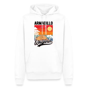 Gürteltier Flüsterer Armadillo Whisperer - Men’s Premium Organic Hoodie - white - Front - Nico (187cm)