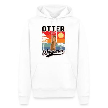 Otter Flüsterer Otter Whisperer Seeotter - Männer Premium Bio Hoodie - Weiß - Vorne - Nico (187cm)