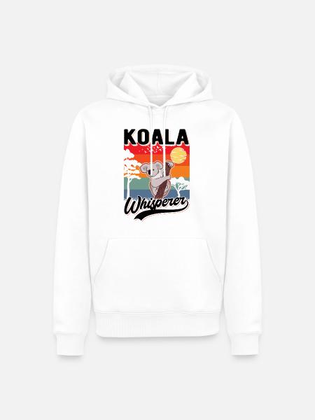Koala Flüsterer Koala Whisperer Koalabär - Männer Premium Bio Hoodie - Weiß