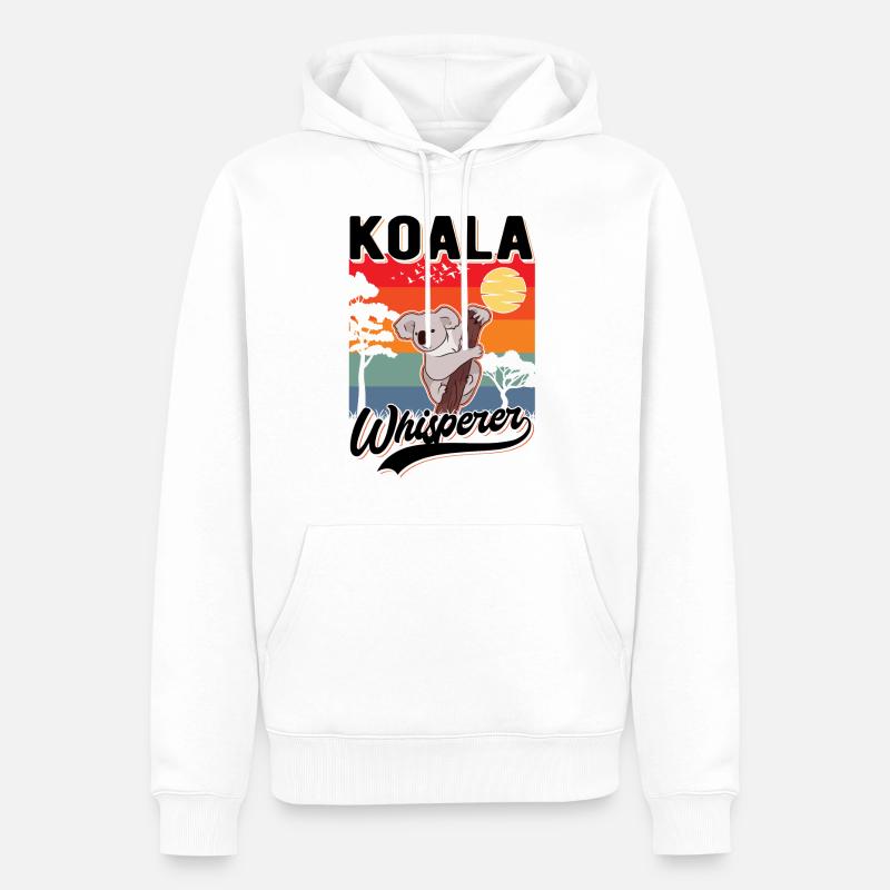 Koala Flüsterer Koala Whisperer Koalabär - Männer Premium Bio Hoodie - Weiß