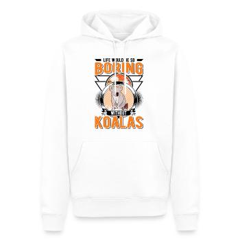 La vie serait si ennuyeuse sans Koalas Koalabär - Sweat à capuche Premium bio Homme - blanc - Devant - Nico (187cm)
