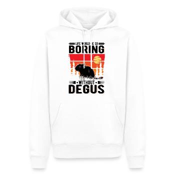 La vie serait si ennuyeuse sans Degus - Sweat à capuche Premium bio Homme - blanc - Devant - Nico (187cm)