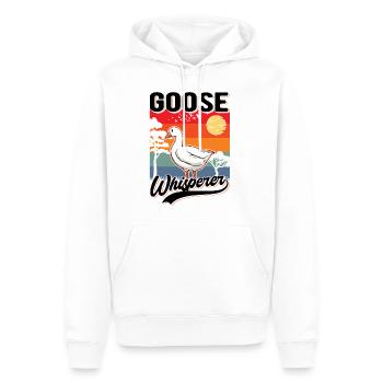 Gänseflüsterer Goose Whisperer Gans - Men’s Premium Organic Hoodie - white - Front - Nico (187cm)